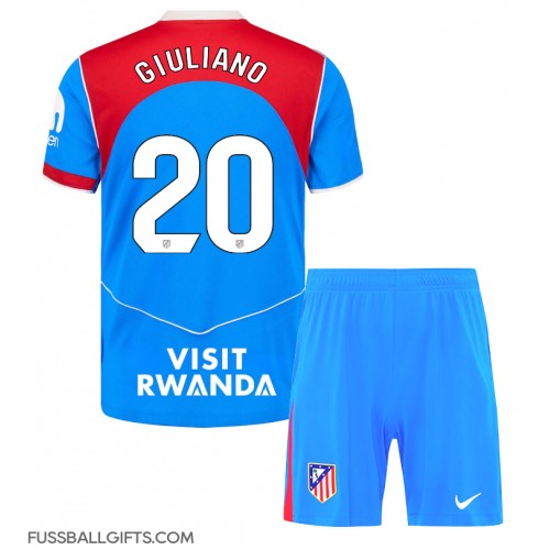 Atletico Madrid Giuliano Simeone #20 Fußballbekleidung 3rd trikot Kinder 2025-26 Kurzarm (+ kurze hosen)
